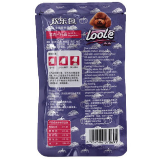 乐乐（loole）宠物欢乐包 狗湿粮 羊肉加野菜 100g*10包