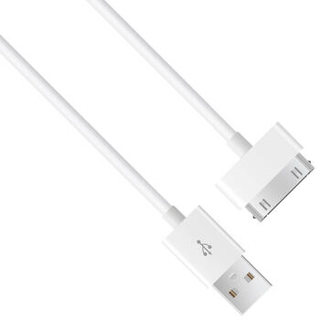 毕亚兹 iPhone4s数据线 苹果4手机充电器线/电源线 1米 支持苹果iPhone4/4s iPad3/2 K22白色