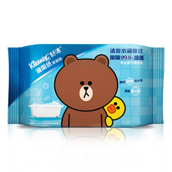 舒洁（Kleenex）LINE FRIENDS 湿厕纸 40片家庭装 擦除99.9%细菌 清洁湿纸巾湿巾（新老包装随机发货） *5件