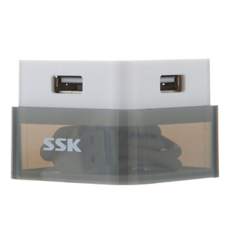 飚王（SSK）SHU020 4口彩晶集线器HUB 灰色