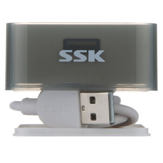 飚王（SSK）SHU020 4口彩晶集线器HUB 灰色