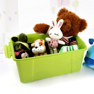 亿高 EKOA 塑料收纳箱衣物储物箱玩具整理箱三个装 苹果绿35L