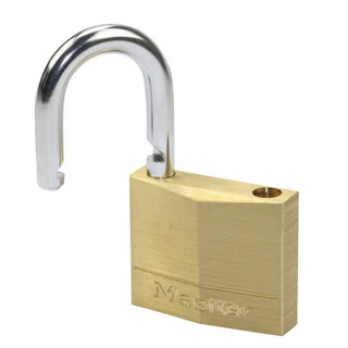 玛斯特（Master Lock）黄铜挂锁家用实心仓库大门锁140MCND