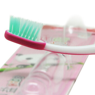 LG竹盐牙刷  儿童健齿防护（6-9岁换牙期儿童牙刷）进口竹盐成分柔细软毛 呵护口腔（两种颜色随机发送）