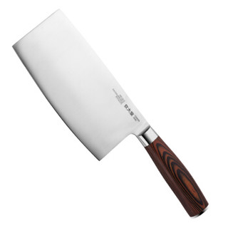 炊大皇 刀具套装 彩木手柄不锈钢刀具两件套 厨师刀 切片刀 切菜刀 WG14382