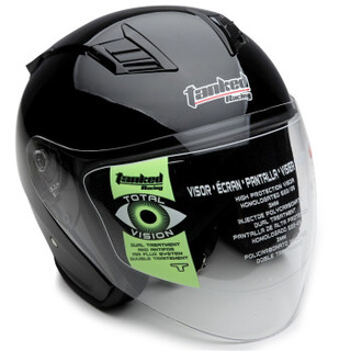 坦克（Tanked Racing）T536 摩托车头盔 电动车头盔 半盔 春秋盔 男女通用 可拆洗内衬（黑色 L号 ）