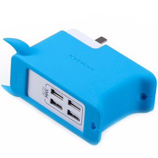 摩米士（MOMAX）小牛智能数码充电器 25W大功率4口USB充电器 适用于手机/平板电脑/数码设备快速充电 蓝色
