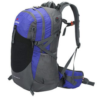 SWISSGEAR 登山包40L 时尚潮流休闲运动包旅行背包 男女户外登山双肩包配防雨罩 JP-3240II蓝/灰色