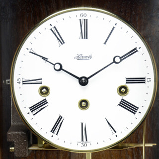 赫姆勒(Hermle)挂钟 8天动力木质复古金色钟摆机械钟70652-030341咖啡色