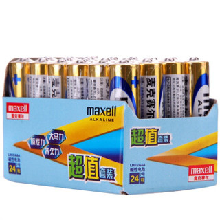 日本麦克赛尔(Maxell)7号电池碱性干电池24粒家庭装 相机儿童玩具挂钟LR03AAA