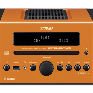 雅马哈（Yamaha）MCR-B043 音响 音箱 CD机 USB 播放机 迷你音响 组合音响 蓝牙音响 定时闹钟 电脑音响 橙色