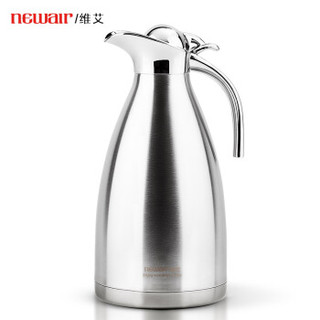 维艾（Newair）不锈钢保温壶家用热水瓶暖壶 欧式保温水壶2L深红色WA-B20XYB