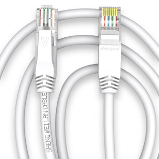 胜为（shengwei）LC-2050H 超5类百兆网线 5米 成品网络跳线  高速宽带线网线 彩色纯无氧铜网线 白色网线