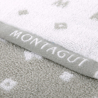梦特娇（Montagut）毛巾家纺 运动毛巾 吸汗 健身 纯棉加长 大 羽毛球 厚实吸水 灰色 160g/条 34*110cm/条