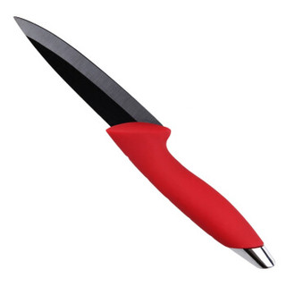 美瓷（MYCERA）4寸黑陶瓷刀具 切水果刀削皮 瓜果刀 辅食刀（红色）N4R-B