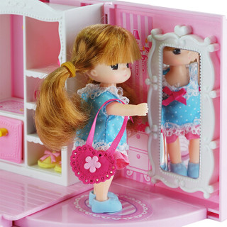mimiworld 韩国玩具 迷你甜心提包屋 儿童过家家场景套装 小女孩生日礼物 儿童娃娃美美玩具