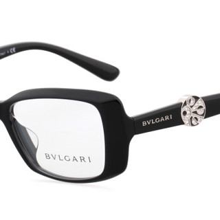 BVLGARI 宝格丽女款黑色镜框黑色镜腿光学眼镜架眼镜框4098BF 501 54mm 
