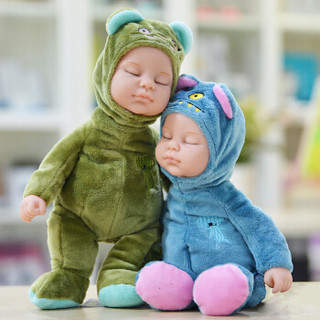 比伯（BIEBER）萌怪小熊 毛绒玩具 睡眠安抚娃娃 送女友情人节礼物生日礼物 小熊公仔仿真玩具娃娃 蓝美美