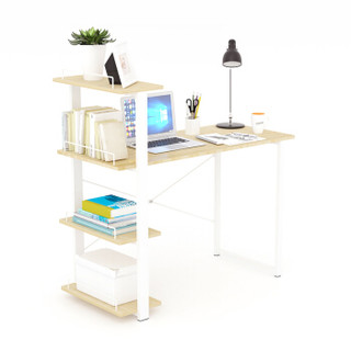 慧乐家 电脑桌 时尚一体式电脑书桌 简易书桌写字台学习桌办公桌笔记本桌 竹木纹色 22155