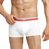 UM25 男士内裤U莫时尚50S莫代尔宽腰边中腰平角裤 云钛白 180/L UM23AF1 (白色、180/L、平角裤、莫代尔)