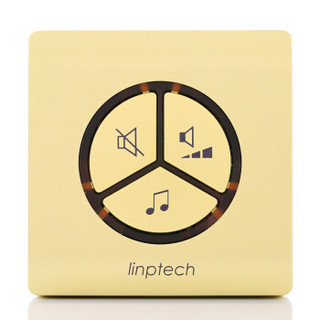 linptech 领普 科技门铃无线家用呼叫器防水远距离智能自发电 G1香槟金一拖二