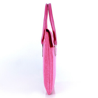 百变猫（baibianmao）简幕系列 通用苹果联想微软手提包时尚商务休闲笔记本防泼水电脑包 15.6英寸 粉色