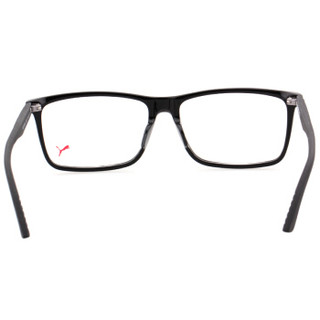 PUMA 彪马 中性款黑色镜框黑色镜腿光学眼镜架眼镜框 PU0046OA-002 57mm