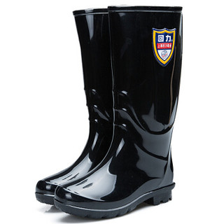 回力 雨鞋雨靴水鞋时尚高筒防滑防水胶鞋套鞋 HXL863 黑色 38码
