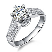 一搏千金（YBQJ）BG007 18K金共110分IJ色求订结婚 钻石戒指 钻戒 钻石女戒