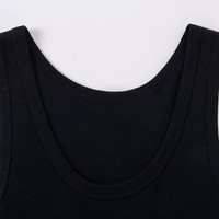 雪中飞 SNOWFLYING 男士背心 纯棉背心男薄款汗衫修身弹力吸汗透气休闲运动无袖打底衫 黑色185 (黑色、XXL、棉)