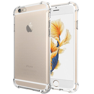 ESCASE iPhone6s Plus手机壳 苹果6Plus手机套 TPU全包气囊防摔软壳（有吊绳孔）5.5英寸 透白