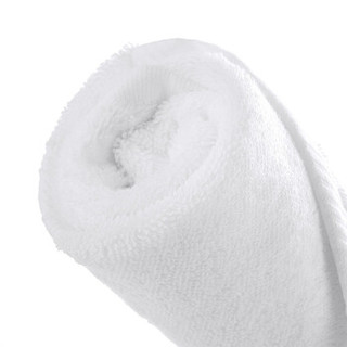 佳佰 纯棉毛巾加厚130克A类新疆长绒棉全棉面巾 手巾 两条装 白色（34*76cm/条*2）