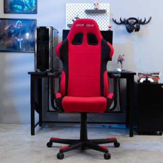 迪锐克斯（DXRACER）F01电脑椅 电竞椅人体工学办公椅子靠背椅家用游戏转椅 红黑