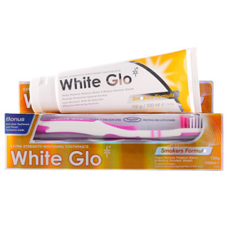 惠宝（White Glo）去烟渍烟味 牙膏 套装（牙膏150g+牙刷1支+牙缝刷1包）澳洲原装