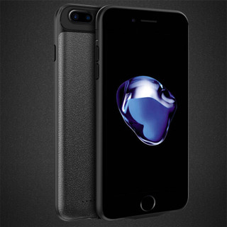 毕亚兹 苹果iPhone7 Plus背夹电池 移动电源 电池壳 充电宝3650毫安 迷你超薄手机壳套 5.5英寸 DY02-黑色