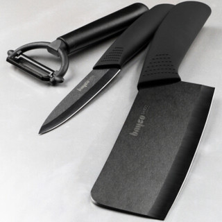 拜格BAYCO刀具套装5件套黑刃陶瓷刀不锈钢剪刀套刀组合BD8030