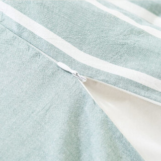 佳佰 全棉四件套纯棉 水洗棉床上用品套件被套床单枕套 轻颜（绿色） 适用1.5米双人床（200*230cm）