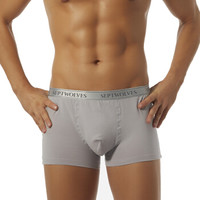 SEPTWOLVES 七匹狼 基础系列 男士内裤 薄款棉质宽明筋纯色平角裤4条盒装 96104-4  多色 XXXL