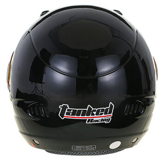 坦克（Tanked Racing）摩托车头盔电动电瓶车头盔 T523四季通用 M码 黑色