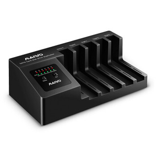 MAIWO 麦沃 K3095 五盘位SATA串口USB3.0硬盘座盒 一拖四硬盘拷贝机 黑色