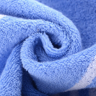 亚光（LOFTEX）出口美国 纯棉跑步健身运动毛巾 全棉色织擦汗巾 吸水运动巾 爱琴海 蓝色 32*110cm