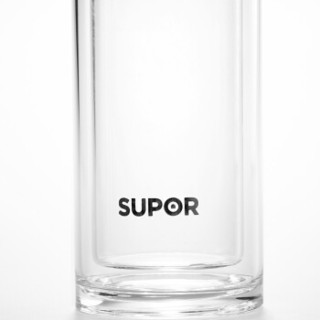 SUPOR 苏泊尔 竹韵系列 KC28AK2 高硼硅耐热玻璃杯 280ml 薄樱粉
