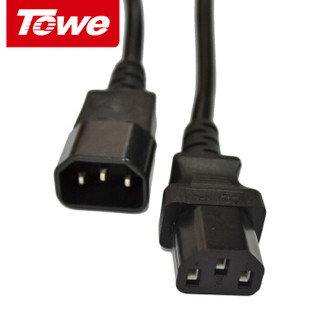 同为（TOWE）C13/C14-50ups电源线pdu服务器打印机C13转C14延长线连接线（10A）5米长