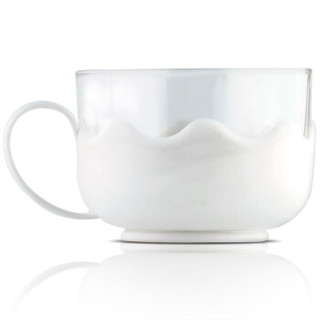 金熊 700ML耐热玻璃茶壶茶具飘逸壶三件套装(一壶两杯) T916 白色