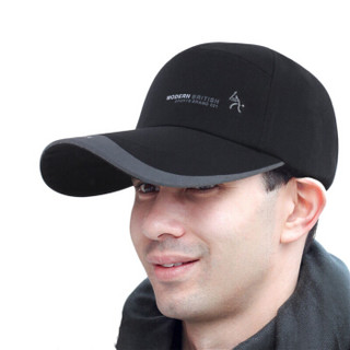 艾可娃（IKEWA）BQM-20160019-hei 男士运动户外棒球帽鸭舌帽子 黑色