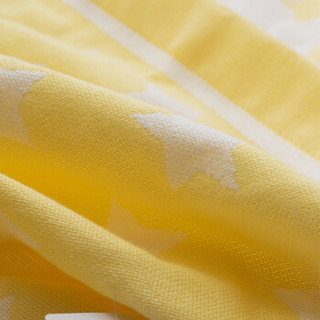 孚日洁玉纯棉毛巾被 星星亲肤透气夏凉被星愿空调被 150*200cm 730g 黄色