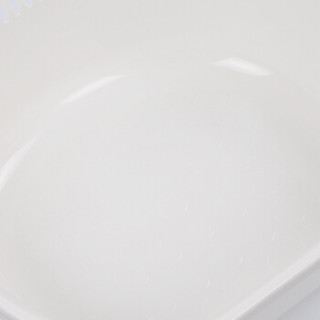 Sanada Seiko进口洗菜盆塑料沥水盆水果盆沥水篮 白色