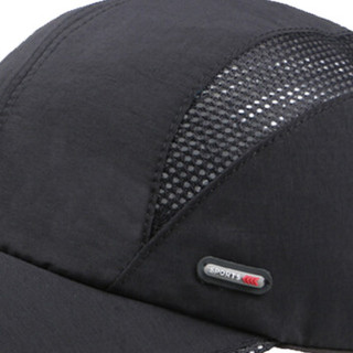 GLO-STORY 棒球帽 透气运动网帽男女款户外鸭舌帽MMZ724038黑色