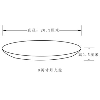 SKYTOP 斯凯绨 陶瓷盘子骨瓷餐具菜盘纯白8英寸月光盘4件套装