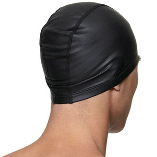 SPEEDO 速比涛 泳帽 PU材质升级版 超柔软舒适游泳帽 男女士耐用 佩戴舒适黑色 8017310001